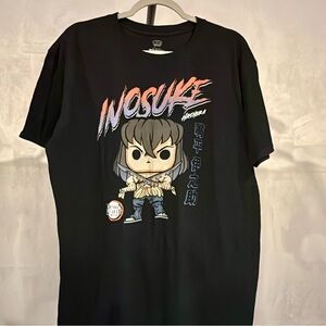 Funko POP! Demon Slayer Inosuke Hashibira Black Tee – Men’s Size XL